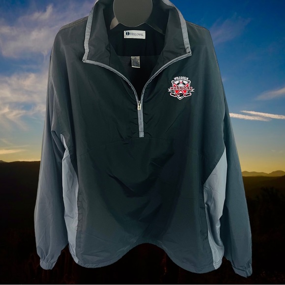Holloway XXL 1/2 Zip PU Coated Polyester Shell Coach Jacket Wi Warriors Hockey" - Picture 8 of 10